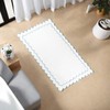 Xkdamai 1Pcs Scalloped Bath Mat Towel 100% Cotton Scallop Bathroom