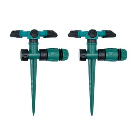 Garden Sprinklers, 2pcs Automatic 360° Rotating Lawn Sprinkler, Large Coverage Area Adjustable Watering System Garden Sprinklers for Yard Garden Lawn