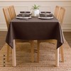 Encasa XO Cotton Canvas Tablecloth | Dark Taupe Plain |