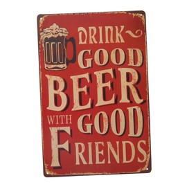 DOITOOL Vintage Iron Painting Sign for Home Bar Decor Antique Metal Wall Art Retro Tin Sign with Classic Design for Coffee