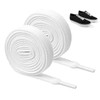 POHOVE 2 Pack Premium White Shoelaces, Heavy Duty Cotton Laces