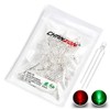 CHANZON 100 pcs 3mm Red & Green LED Diode Lights