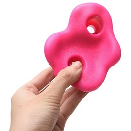 TYTOGE 10Pcs Rock Climbing Holds,Indoor Outdoor Rock Wall Climbing Kit,Comfortable Hand Feeling Climbing Rock Wall Grips for Kids Adults (Pink)