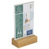 Exacompta 86258D Table Stand with Wooden Base DIN A6 Portrait