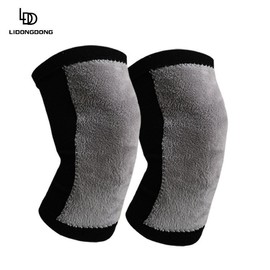 Warm Fleece Knee Pads for Cold Legs (Factory Supply a2) Winter Black Velvet M (Standard) 3ea
