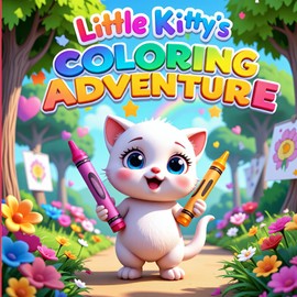 Little Kitty’s Coloring Adventure: Cute Cat Coloring Book for Girls & Boys Ages 3-8: 34 Adorable Kittens, Playful Pets & Magical Scenes