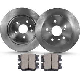 ECCPP 31433 D1212 Rear 2pcs Brake Rotors + 4pcs Pads Fit For Lexus For ES350 2007-2012,For Toyota For Avalon 2008-2012,For Toyota For Camry 2007-2011