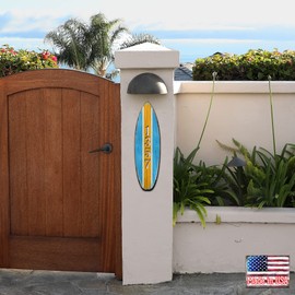 Surfboard House Number Sign - House Number Plaque - Custom Home Address Sign MA985223 - Designocracy