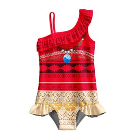 geumidibrlt Toddler Girls Bathing Suits 1pc Movie 2 Princess Swimsuits Summer Swimwear for 2-12Y Kids Redblack