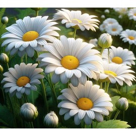 KIRA SEEDS - Seeds Giant Alaska Shasta Daisy - Ornamental Chamomile - Perennial Flowers