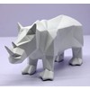 eSplanade RHINO White Resin Showpiece Figurine Home Decor 10" Length
