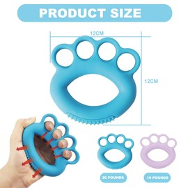 Hand trainer, finger trainer, hand grip strengthening band, grip strengthening, relieves stress, anxiety relief, for muscle training (2 pieces)