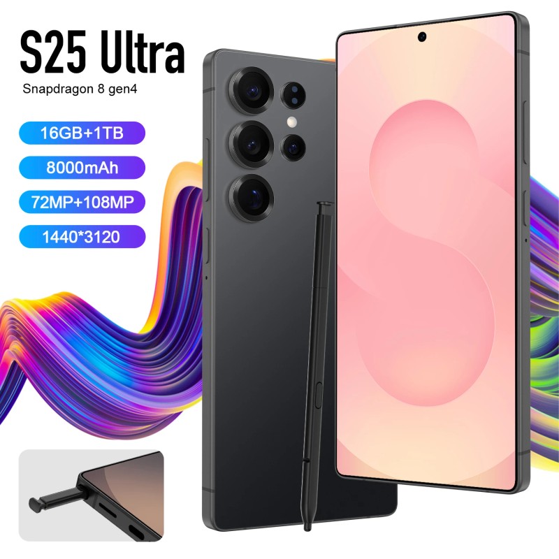 S25UItra 5G Android 15 Smartphone 7.3" AMOLED 120Hz Snapdragon 800