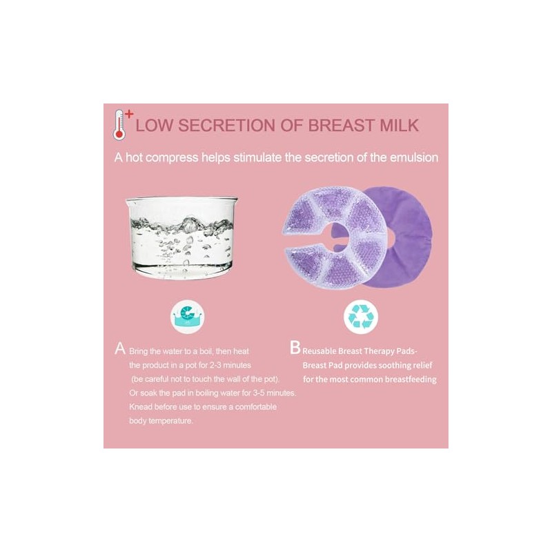 Gbrand Hot & Cold Breast Therapy Gel Pads for Nursing