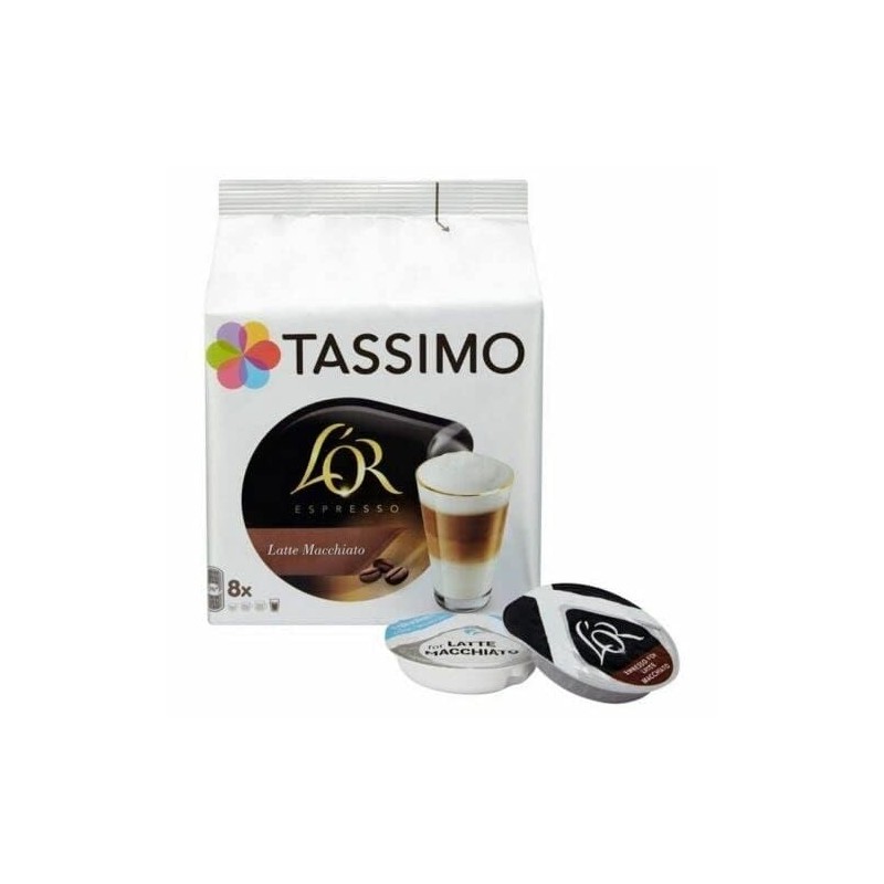 Tassimo L'OR Latte Macchiato Coffee Pods, 8 each