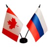 Canada Russia Friendship Flag, Russian Desk Flag,Canada Russian Desk Flag,Twin