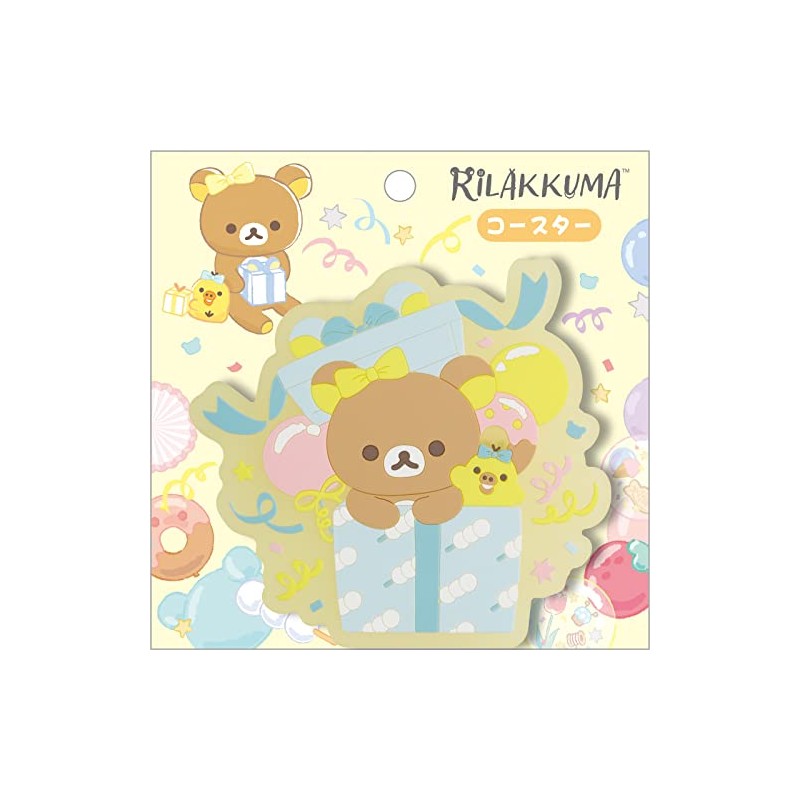 San-x Rilakkuma "Nikoniko Happy for You" Coaster KA16701