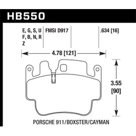 Hawk Performance HB550F.634 HPS Performance Ceramic Brake Pad