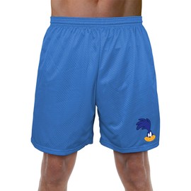 Popfunk Looney Tunes Road Runner Mens Lined Mesh Shorts, Royal, Small