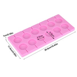 Silikon-Lollipop-Form, 12 Runde Form-Süßigkeit, die Formen bildet Behälter-Schokoladen-Lollipop-Form haftet Nahrungsmittelgrad-Silikon-Formen
