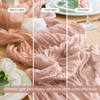 Wokceer Dusty Pink Cheesecloth Table Runner Spring 10FT Boho Gauze