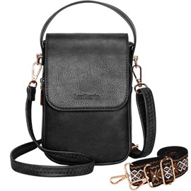 Leathario Cross Body Bag Women, RFID Blocking Phone Bags with Top Handle & Extra Strap, Vegan Leather Handbag and Shoulder Bag