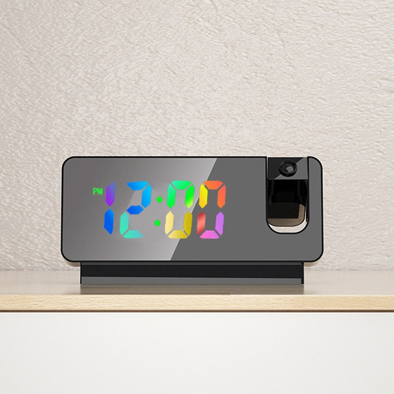 Digital Alarm Clock Temperature Display Calendar Snooze Mute Voice Activated