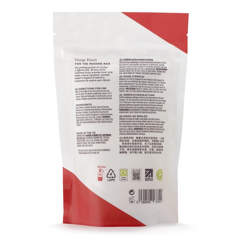 Hawkins & Brimble Shampoo Eco Refillable Bag - 300ml for