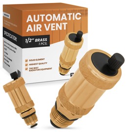 Automatic Radiator Vent 1/2 Inch Valve Bleeding Screw Easy Automatic Bleed for Heaters Colour Brass