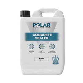 Polar Specialist Coatings Dust Proof Concrete Sealer Clear - 1.32 Gallon - Satin Finish - Concrete Sealer Outdoor & Indoor - Ideal Waterproofing for Stone, Kitchens, Factory & Warehouse Floor & Wall