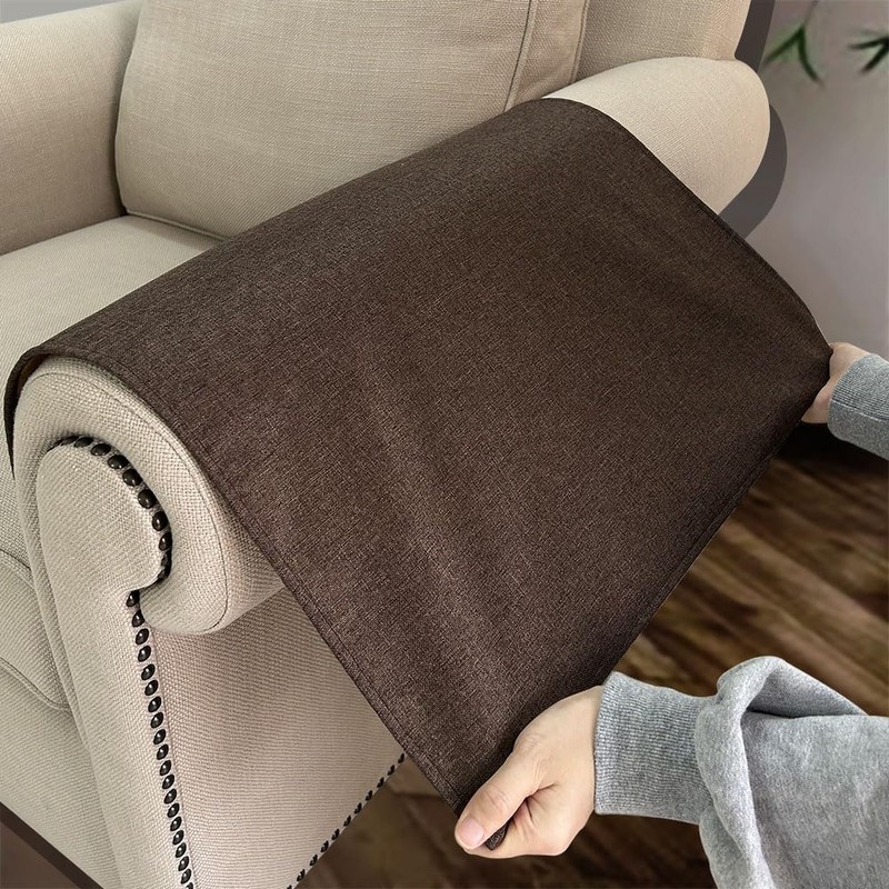 NOYOURS Couch Arm Covers, Anti-Slip Sofa Armrest Cover for Recliner,