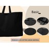 BasicList Extra Large Canvas Tote Bag - Big Largest Reusable
