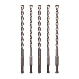 Sabre Tools 5-Pack 3/8 Inch x 8 Inch SDS Plus Rotary Hammer Drill Bits, Carbide Tipped for Brick, Stone and Concrete (3/8” x 6" x 8")
