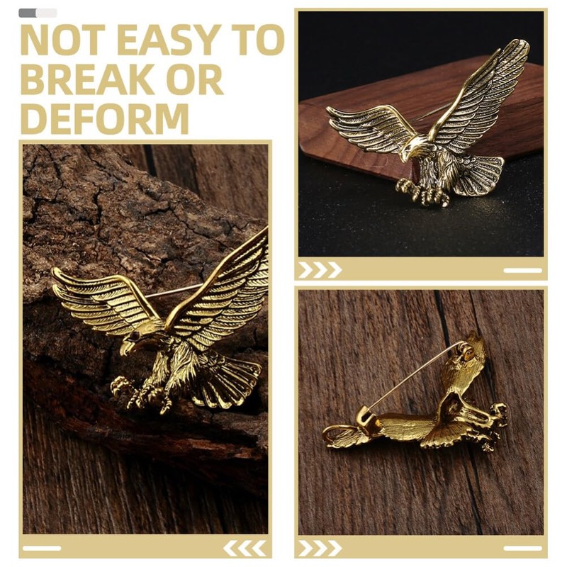 DEARMAMY Vintage Hawk Brooch Pin for Men Women, 2Pcs 4th