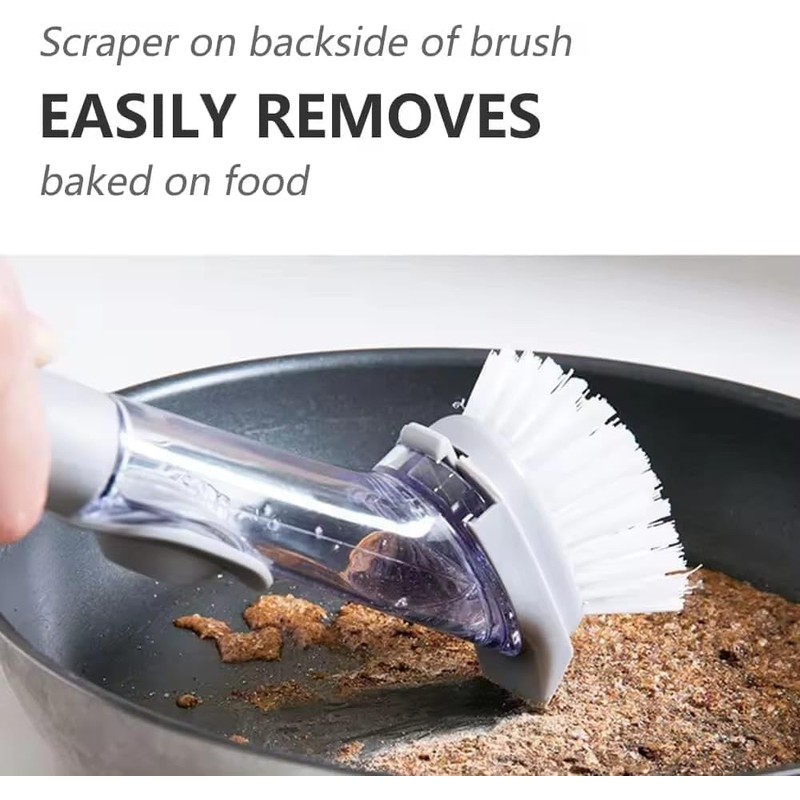 D&S* MART Soap Dispensing Dish Brush, Kitchen Brush for Pot