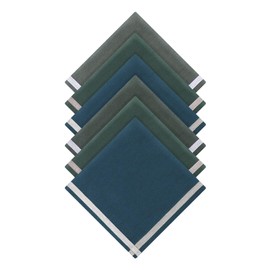 HOULIFE Classic Men’s Handkerchiefs, Soft Cotton Handkerchief for Men, Stripe Mens Hankies Set, Gents Pocket Square Hanky