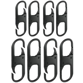 Zipper Clip Theft Deterrent - Backpack Zipper Lock Keep The Zipper Closed, Quick Disconnect Clip - Key Holder Add-on Accessory (Black)