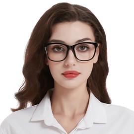 OCCI CHIARI Reading Glasses Women 2.0 Designer Oversized Readers 1.0 1.25 1.50 1.75 2.0 2.25 2.50 2.75 3.0 3.5(Black,2.0)