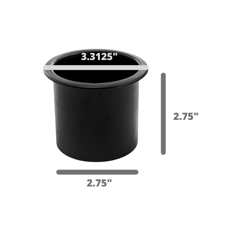 4 Cup Holders Plastic Pocket Recessed Insert for Boat RV