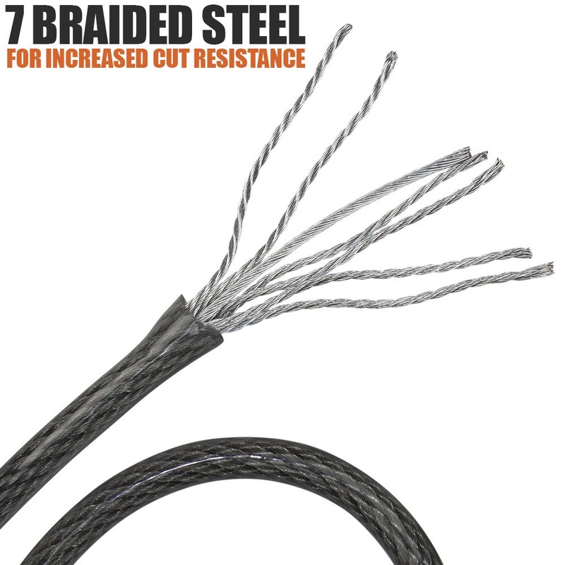 BV Heavy-Duty 30FT Security Cable with Loops - 10mm (3/8