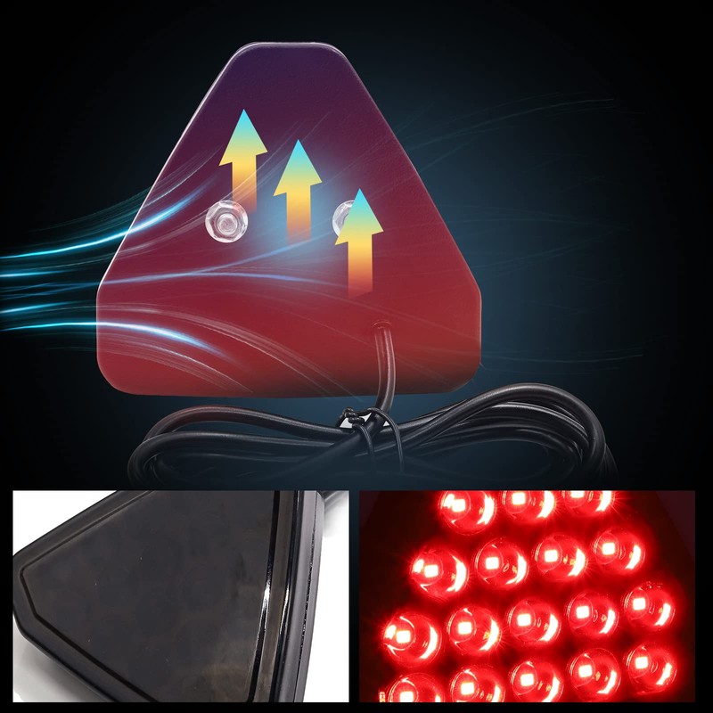 Ygmylandbb led brake light tail stop light 12v flashing red