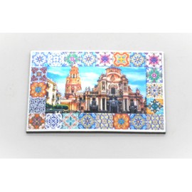 Fridge Magnet Cathedral of Santa Maria de Murcia Church Center 5.5cm x 8.5cm Spanish Religious Saints Christian Church of Spain. Jesus God. Christmas