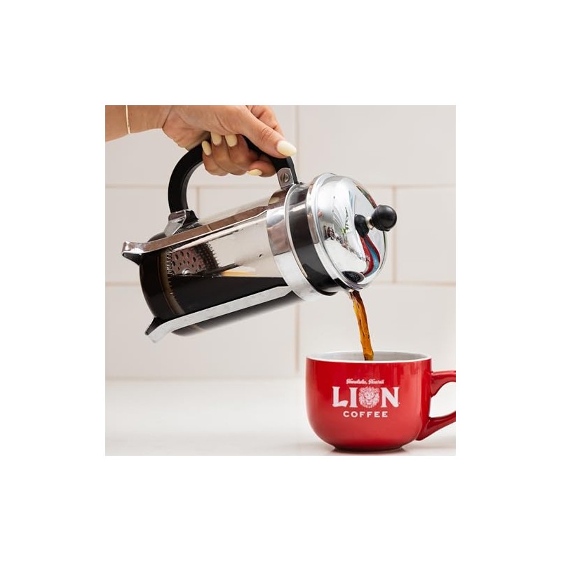 Lion Coffee 3-Pack DECAF Vanilla Macadamia Flavored Ground Coffee, Swiss