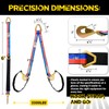 FITHOIST V-Bridle Tow Strap(Red&Blue) 2" x 6' with Snap Hooks,
