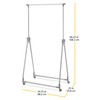 Whitmor Foldable Garment Rack - Rolling Clothes Rack - Adjustable