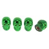 HEROFFIX 4 Pcs Skull Head Shape Tire Valve Stem Caps