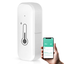 WiFi Humidity Temperature Monitor, Smart Life Thermometer Hygrometer Sensor for Remote Monitor and Notification Alert, High Precision Indoor Thermometer with Tuya App, for Baby, Pet, Garden, Office