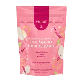 Vitatú | Colágeno hidrolizado con Ácido Hialurónico, Biotina, y Vitamina C, en polvo diseñado para Mujeres (510 g), 34 días de duración, Suplemento Alimenticio. Ingredientes de Origen Natural y antioxidantes.