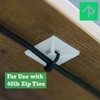 Large White, Adhesive Cable Zip Tie Base Mount 1" x