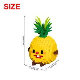 NOOLY Food Series Micro Building Block For Kids And Adults Home And Office Decoration Toy WKLJM-04 (Happy Pineapple, 216 Pcs) 8923